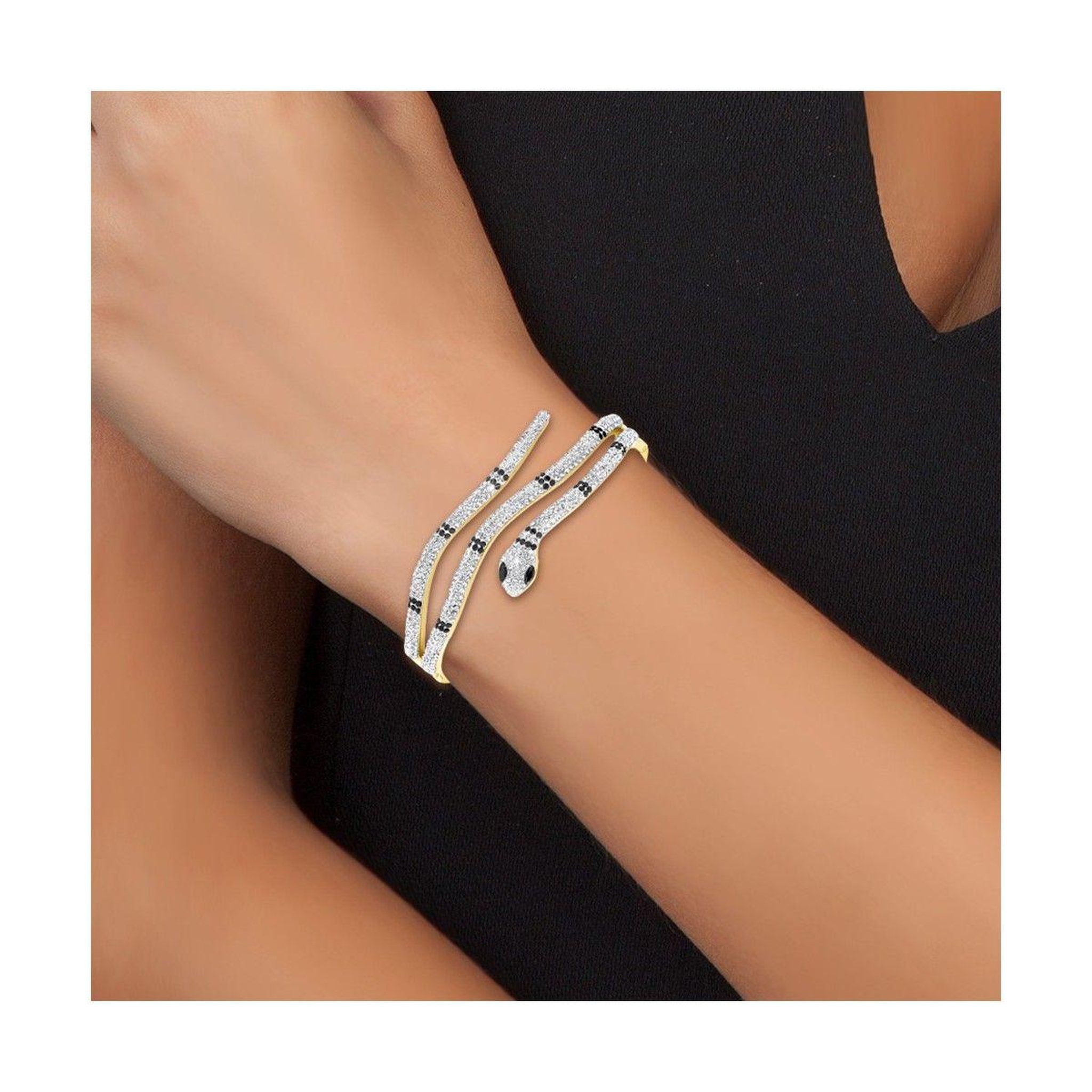 Voir la diapositive 2 : SC BOHEME Bracelet serpent en acier inoxydable par SC Bohème