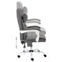 Voir la diapositive 5 : VIDAXL Chaise de bureau de massage Gris Similicuir