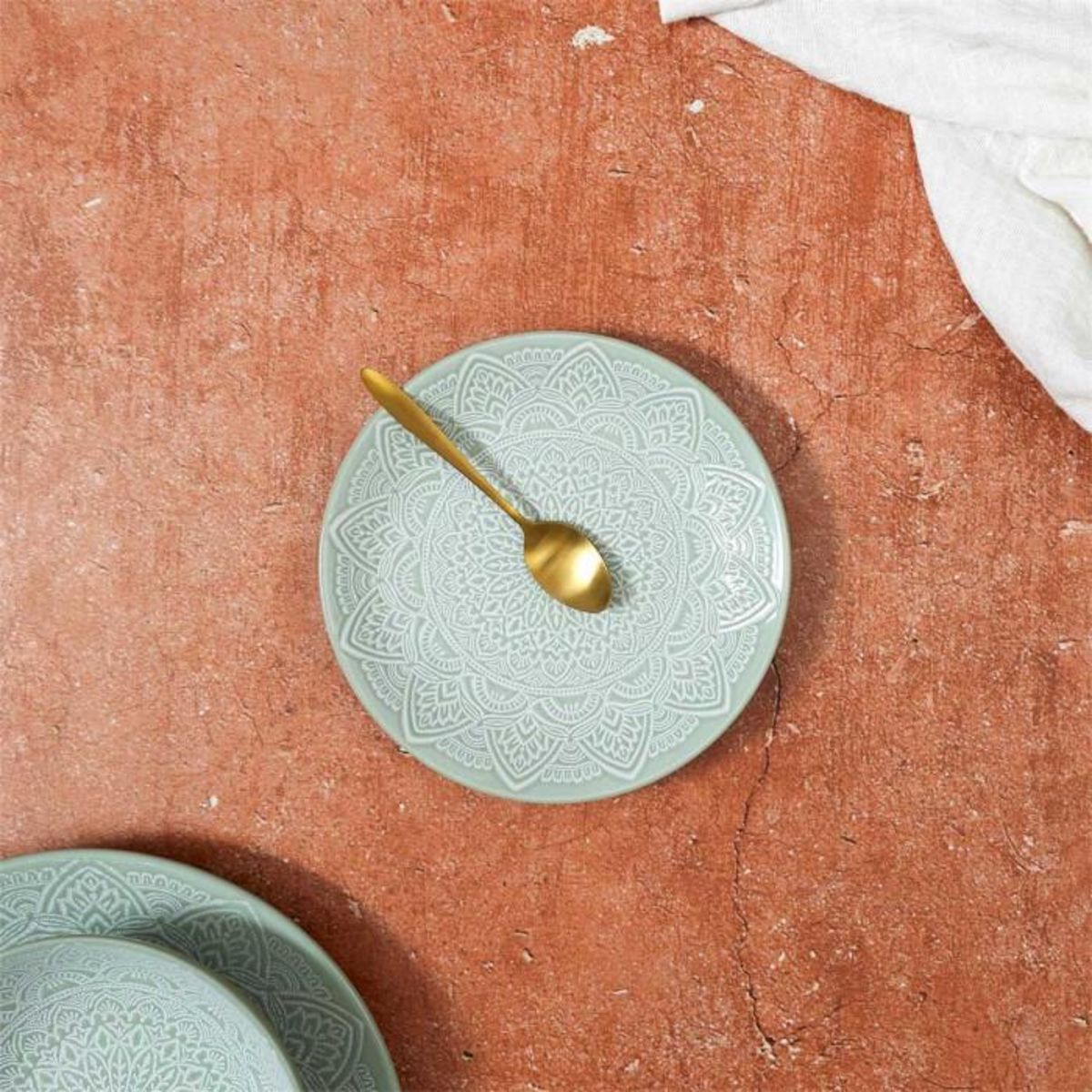 Paris Prix Lot de 6 Assiettes à Dessert  Sahara  19cm Vert