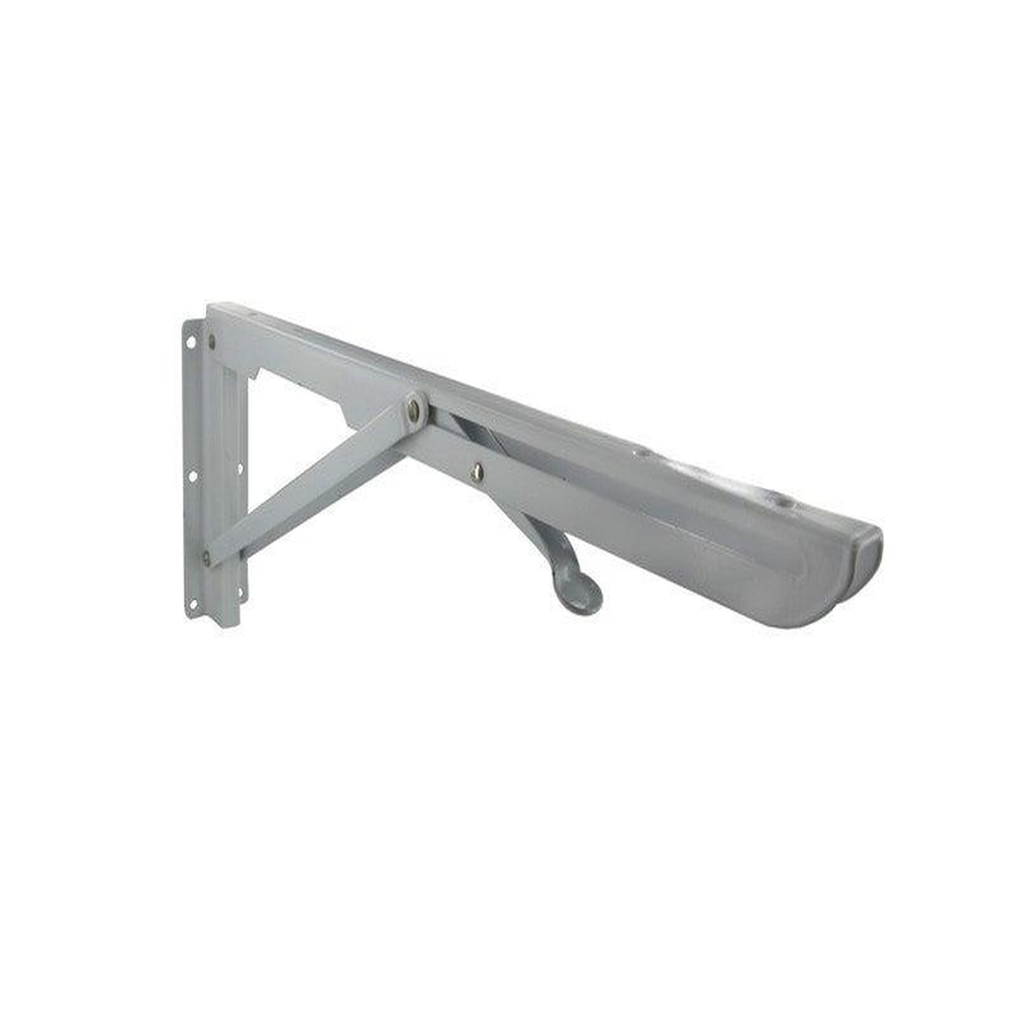 CENTRALE BRICO Equerre Escamotable Acier Epoxy Blanc, H.14 X P.40 Cm
