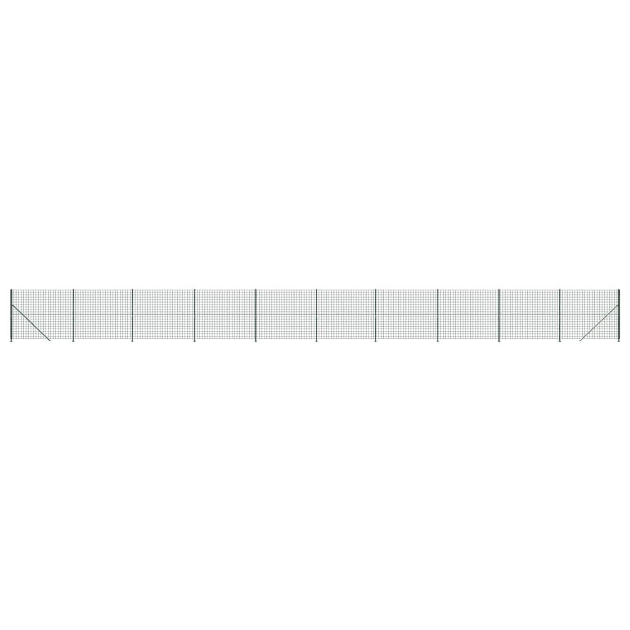 Voir la diapositive 2 : VIDAXL Cloture en treillis metallique avec bride vert 2,2x25 m
