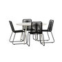 Voir la diapositive 2 : Paris Prix Ensemble Table de Jardin & 4 Chaises  Lina & Lindos  120cm Beige & Noir