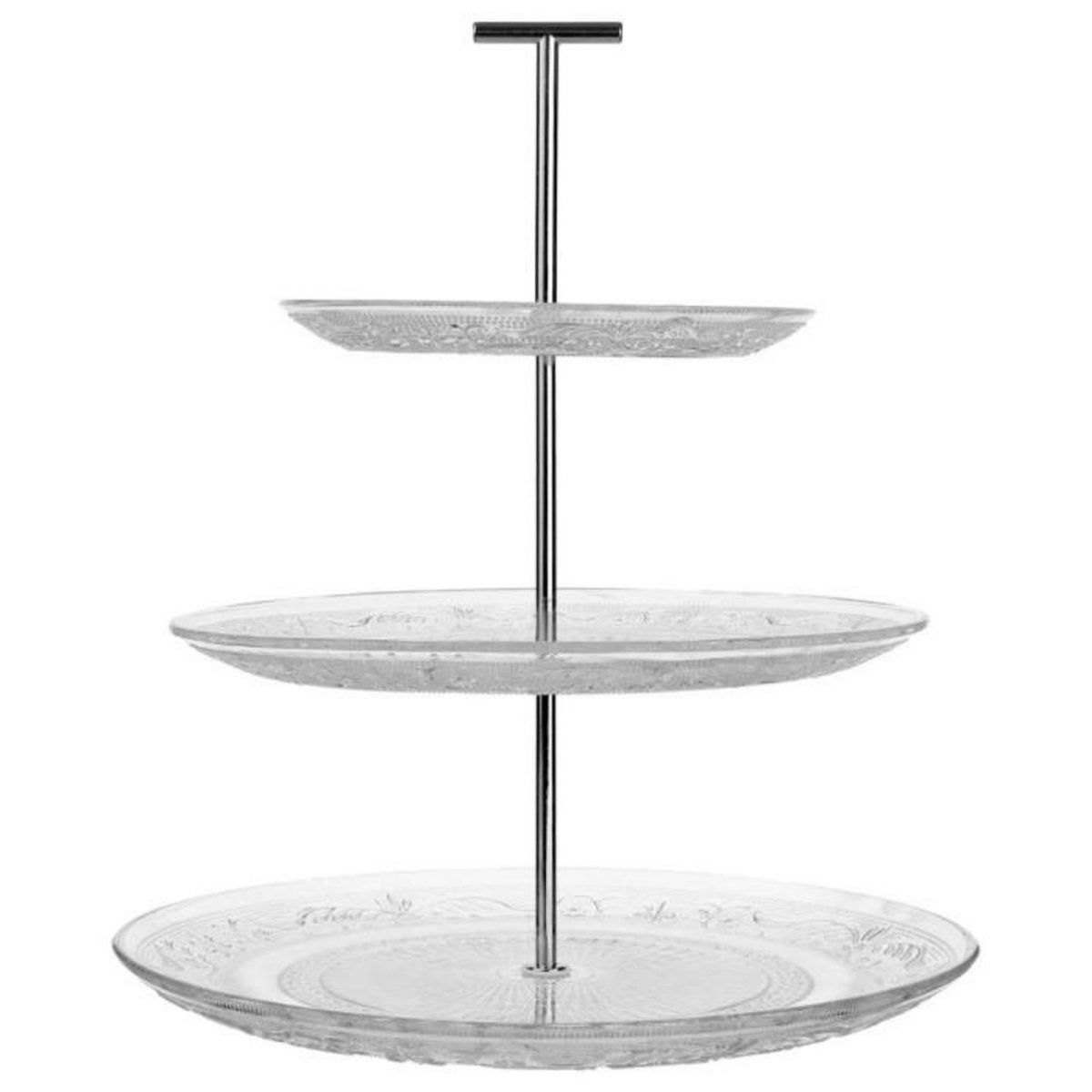 SECRET DE GOURMET Serviteur à 3 Étages  Renaissance  33cm Transparent