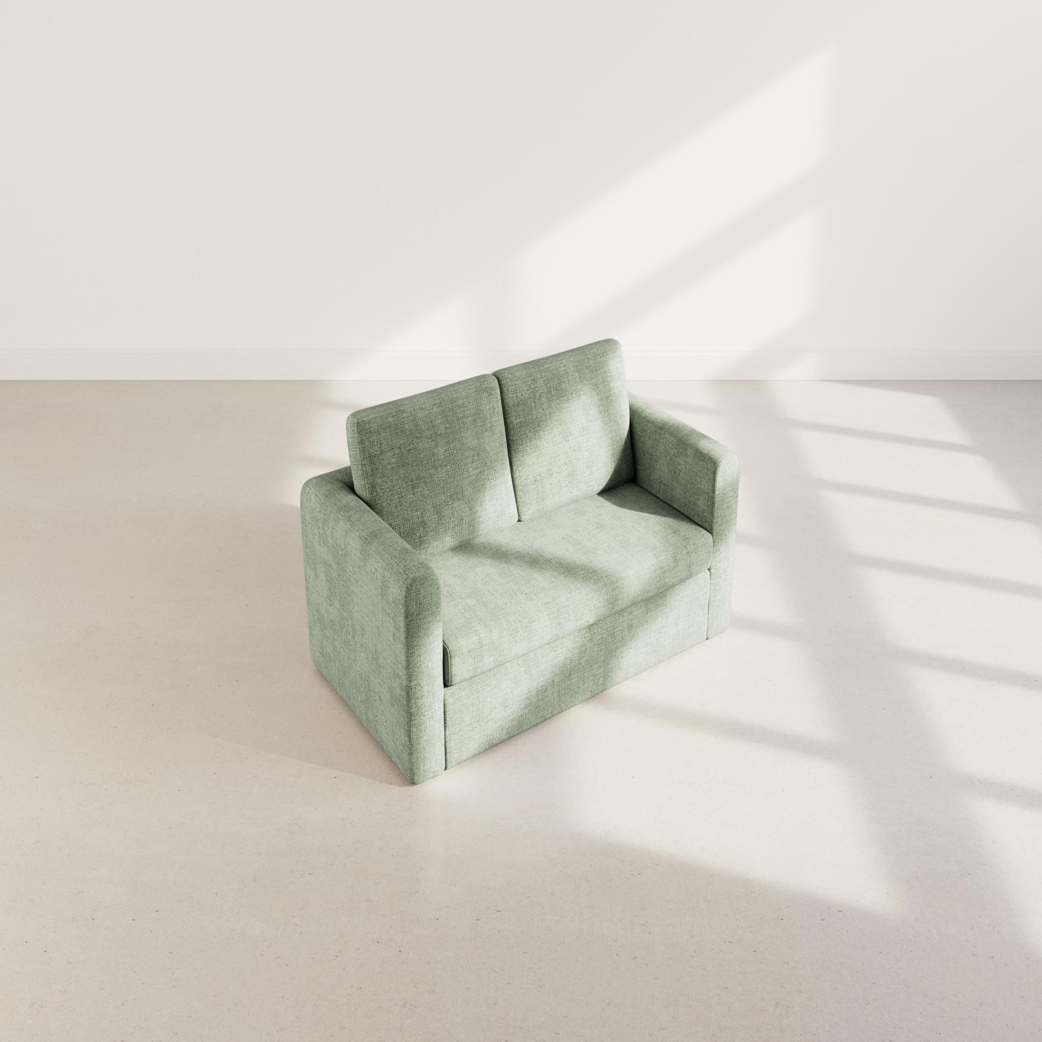 Voir la diapositive 5 : BEST MOBILIER Marilia - canapé 2 places convertible déplimousse en velours texturé