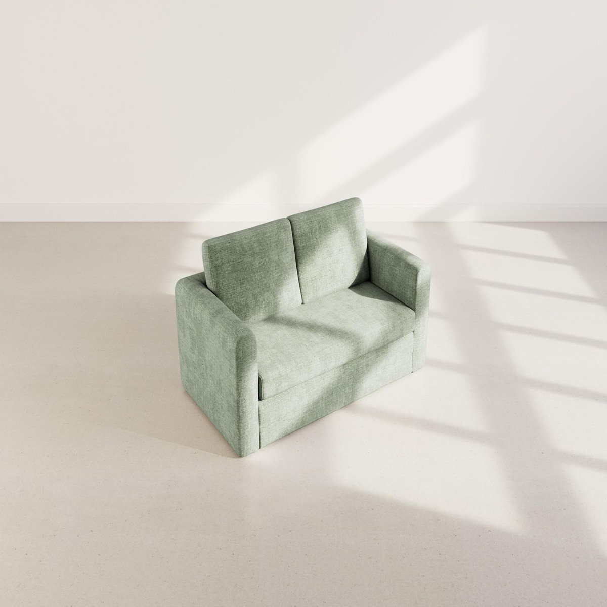 BEST MOBILIER Marilia - canapé 2 places convertible déplimousse en velours texturé