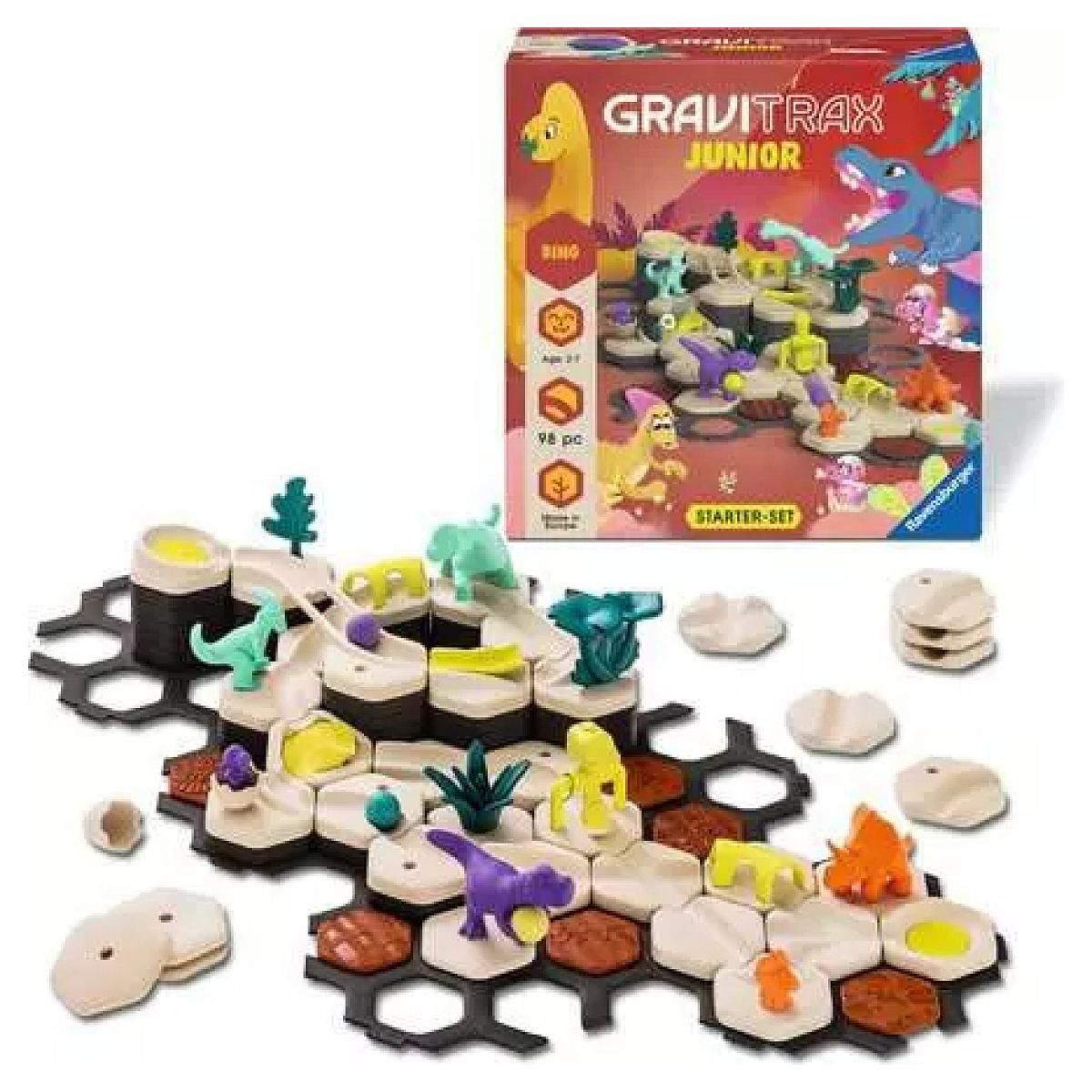 RAVENSBURGER GraviTrax Junior Starter Set Dino - Circuit de billes pour enfants et adultes à partir de 3 ans