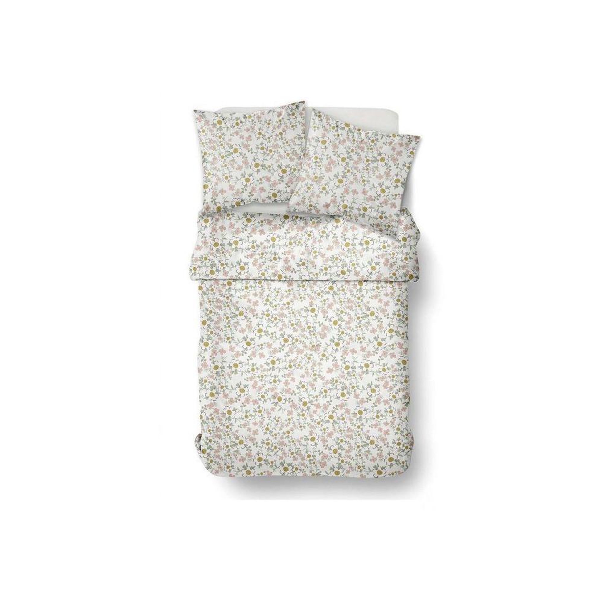 Voir la diapositive 4 : Today Parure de lit double today sunshine en coton 100% imprimé floral style liberty, housse 260x240 cm et 2 taies 63x63 cm (3 pièces)