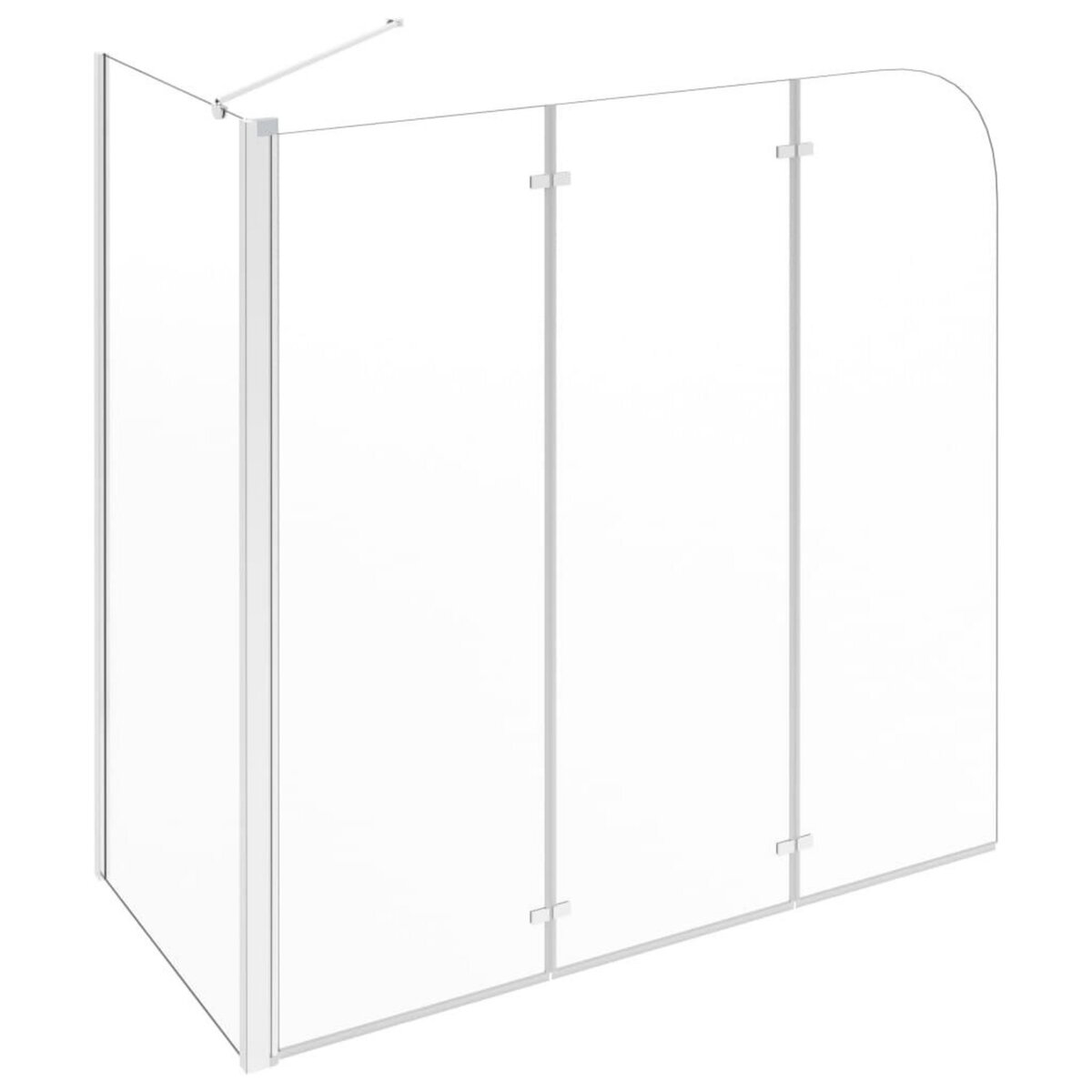 VIDAXL Enclos de bain 120x69x130 cm Verre trempe Transparent