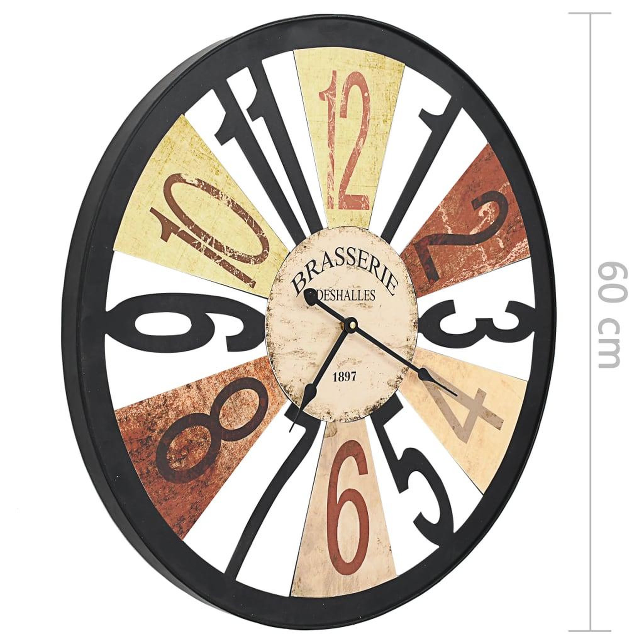 Voir la diapositive 6 : VIDAXL Horloge murale metal 60 cm multicolore