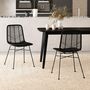 Voir la diapositive 2 : Rendez vous déco Lot de 2 chaises en rotin naturel et pieds en métal - Tamara