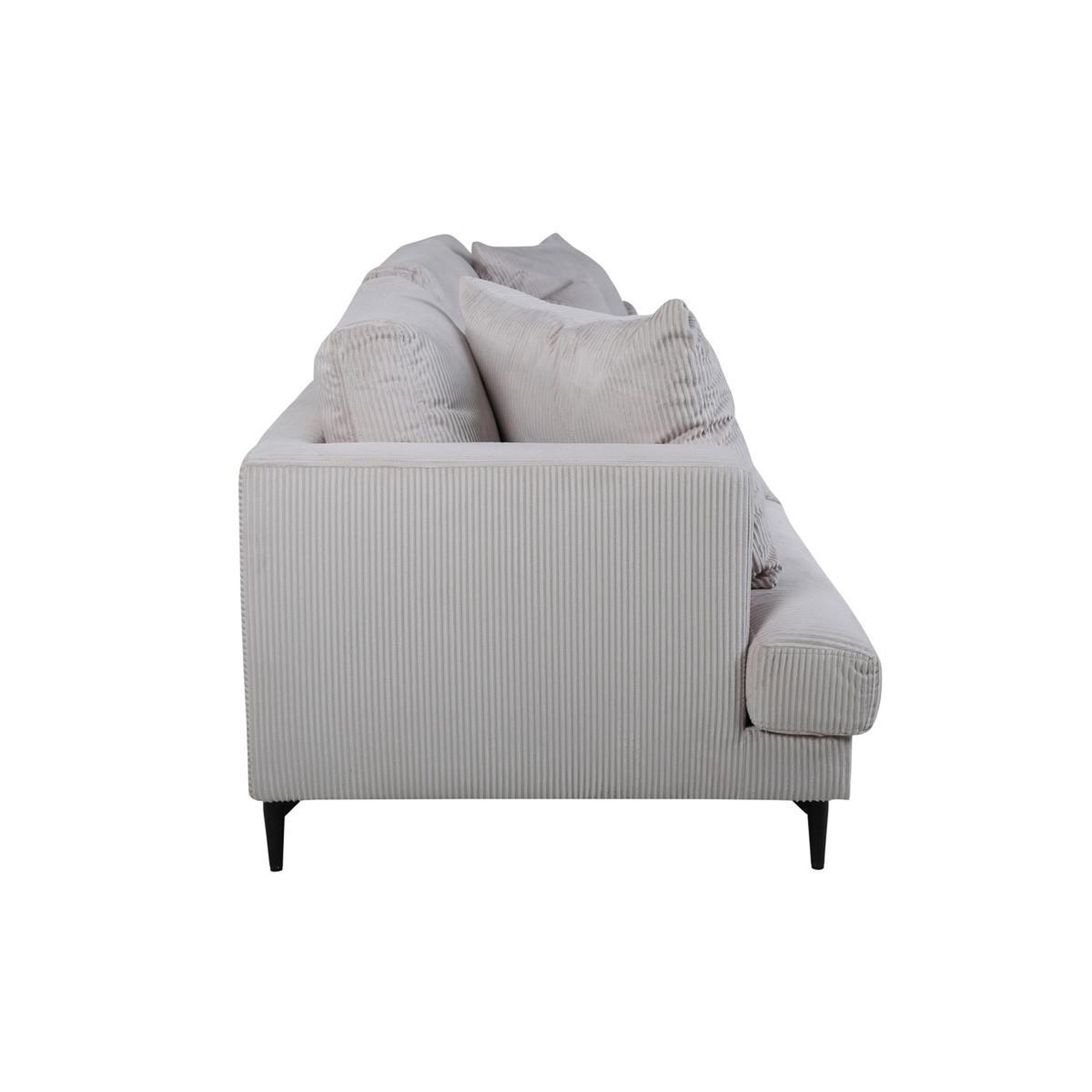 Voir la diapositive 3 : Paris Prix Canapé 3 places en velours côtelé  sofia  260cm beige