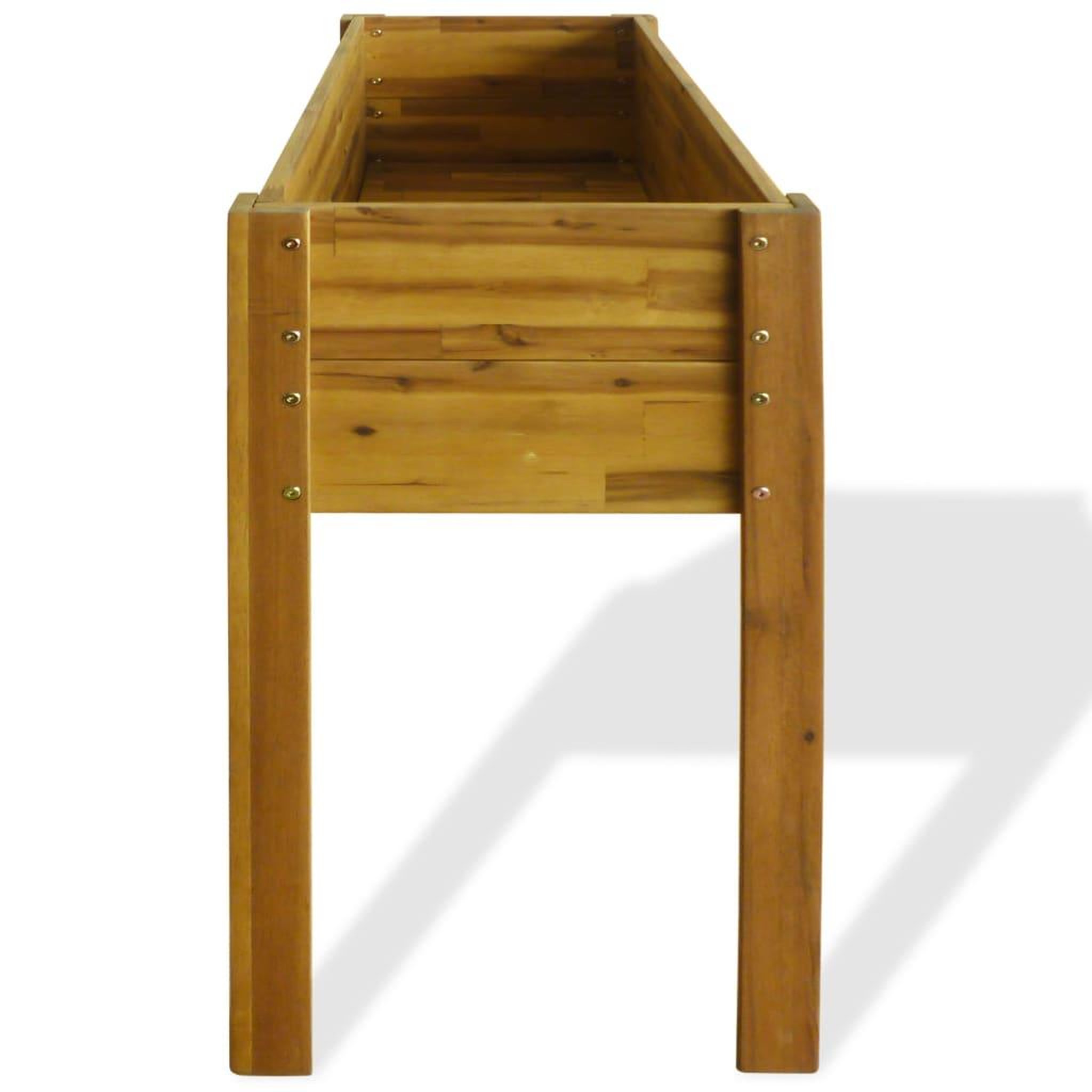 Voir la diapositive 4 : VIDAXL Lit sureleve de jardin Bois massif d'acacia