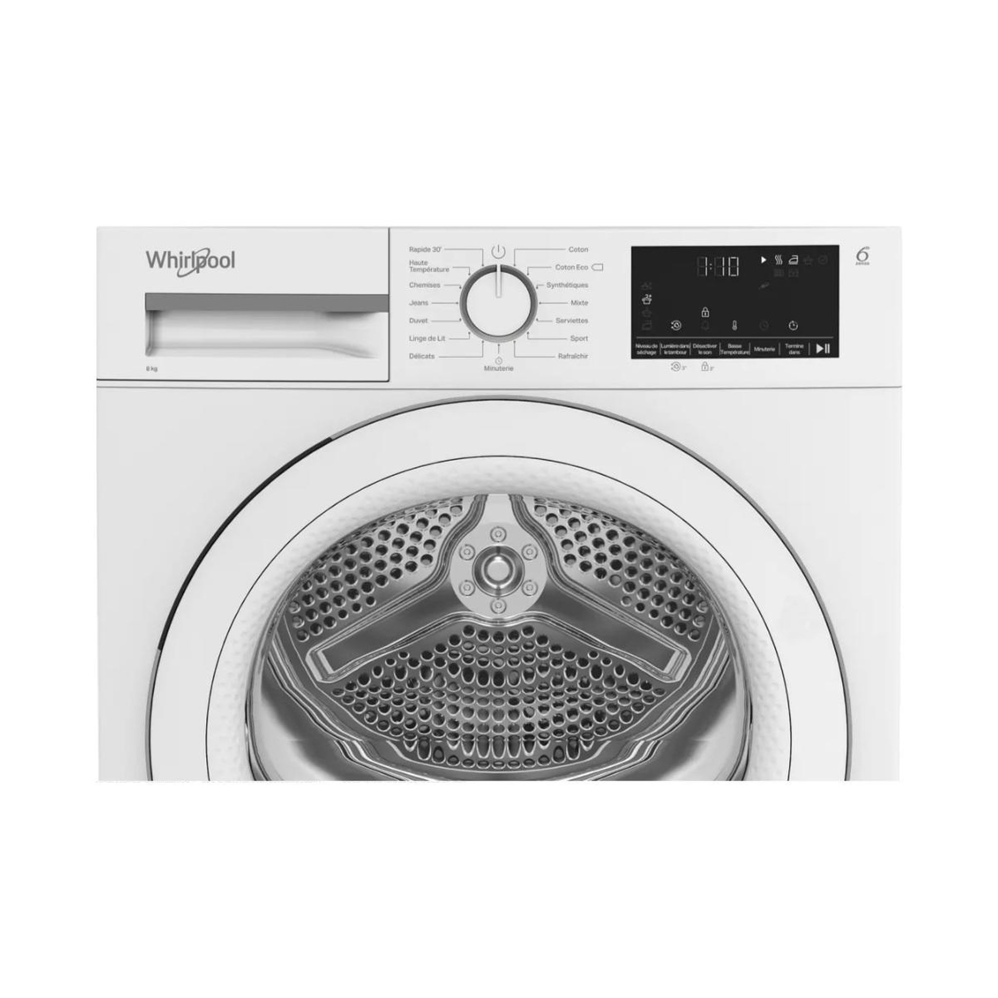 Voir la diapositive 5 : Whirlpool Sèche-linge pompe à chaleur 8kg 60cm blanc - cwsd83mwwsfr