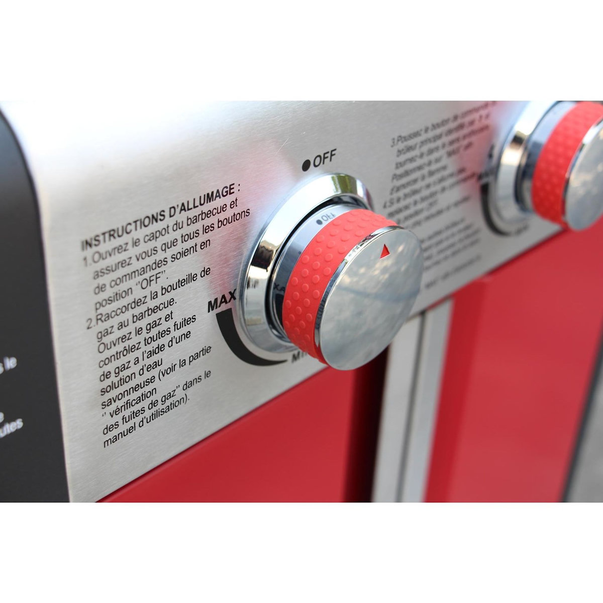 CONCEPT USINE Barbecue à gaz 3 + 1 brûleurs et ustensiles OKLAHOMA