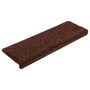 Voir la diapositive 2 : VIDAXL Tapis d'escalier 20 pcs 65x21x4 cm marron