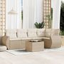 Voir la diapositive 1 : VIDAXL Salon de jardin avec coussins 6 pcs beige resine tressee