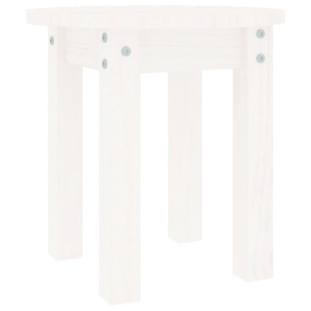 VIDAXL Table basse Blanc Ø 35x35 cm Bois massif de pin