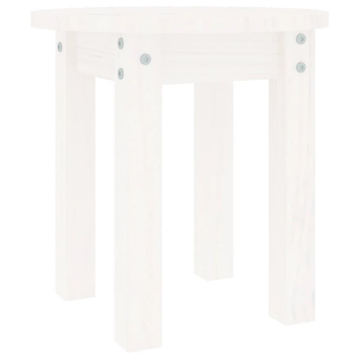 VIDAXL Table basse Blanc Ø 35x35 cm Bois massif de pin