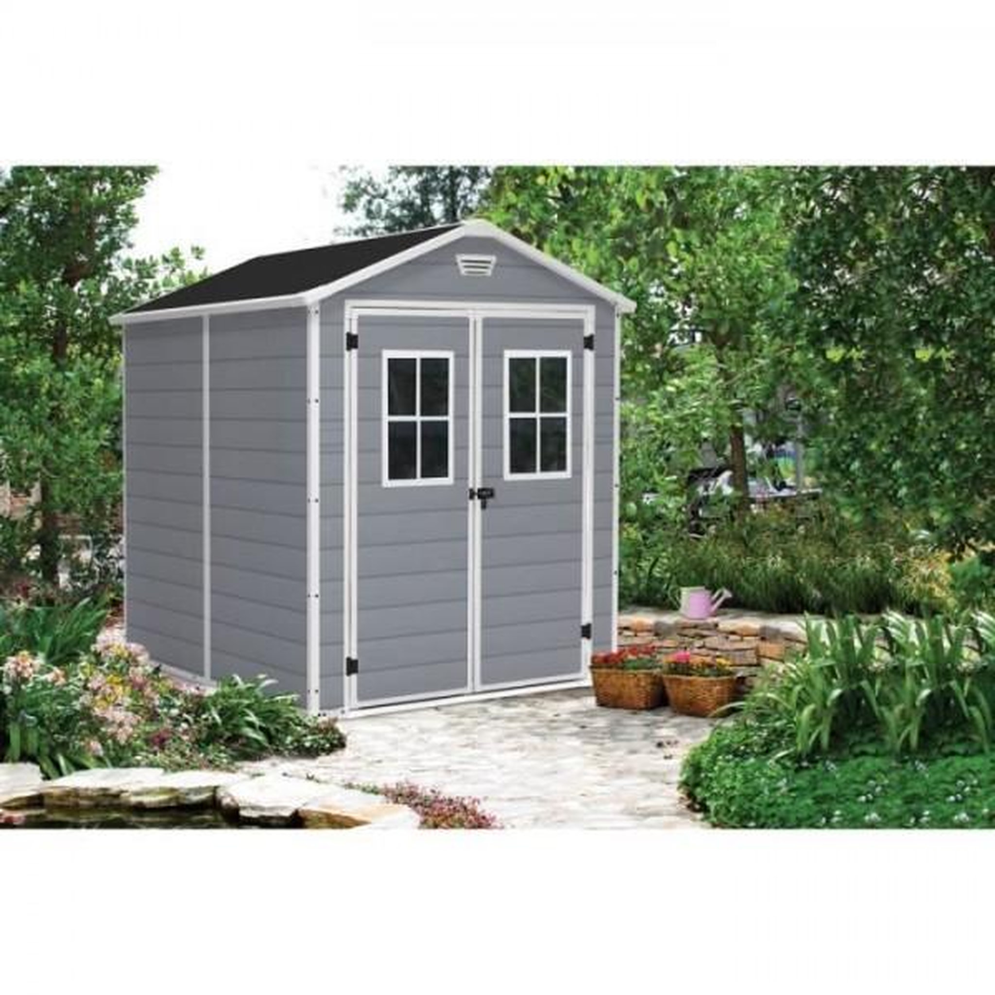 Voir la diapositive 5 : Keter KETER - Abri de jardin 4,4 m² avec plancher en résine Premium 86 Gris