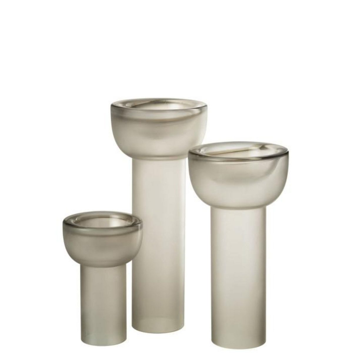 Paris Prix Vase Chandelier en Verre  Yoko  20cm Grège