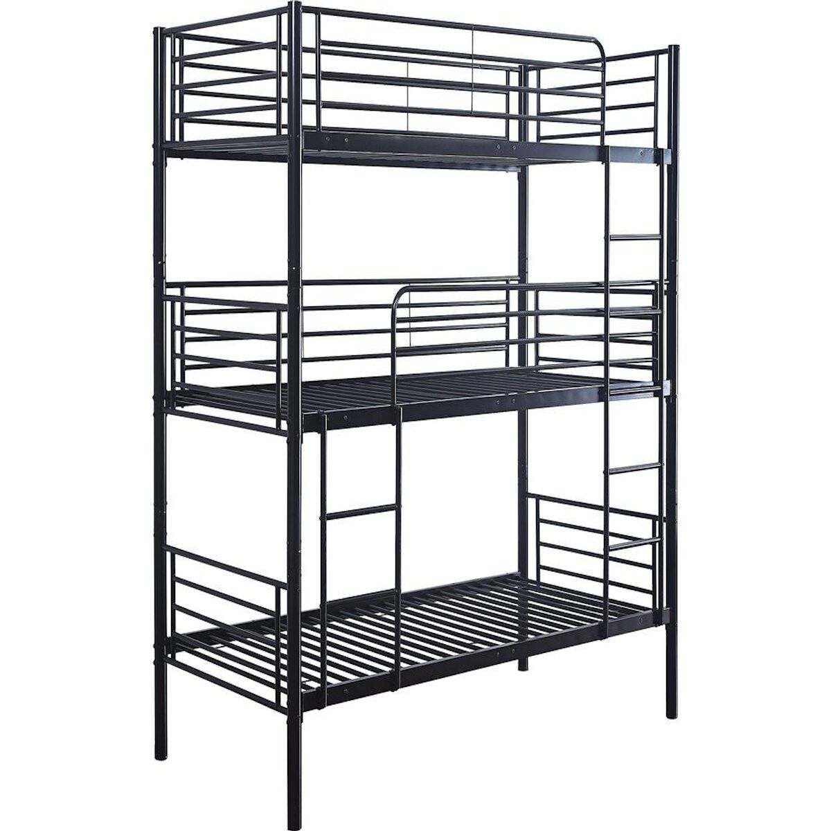 Habitat et Jardin Lit triple superposé metal  Havin  - 90 x 190 cm - Blanc