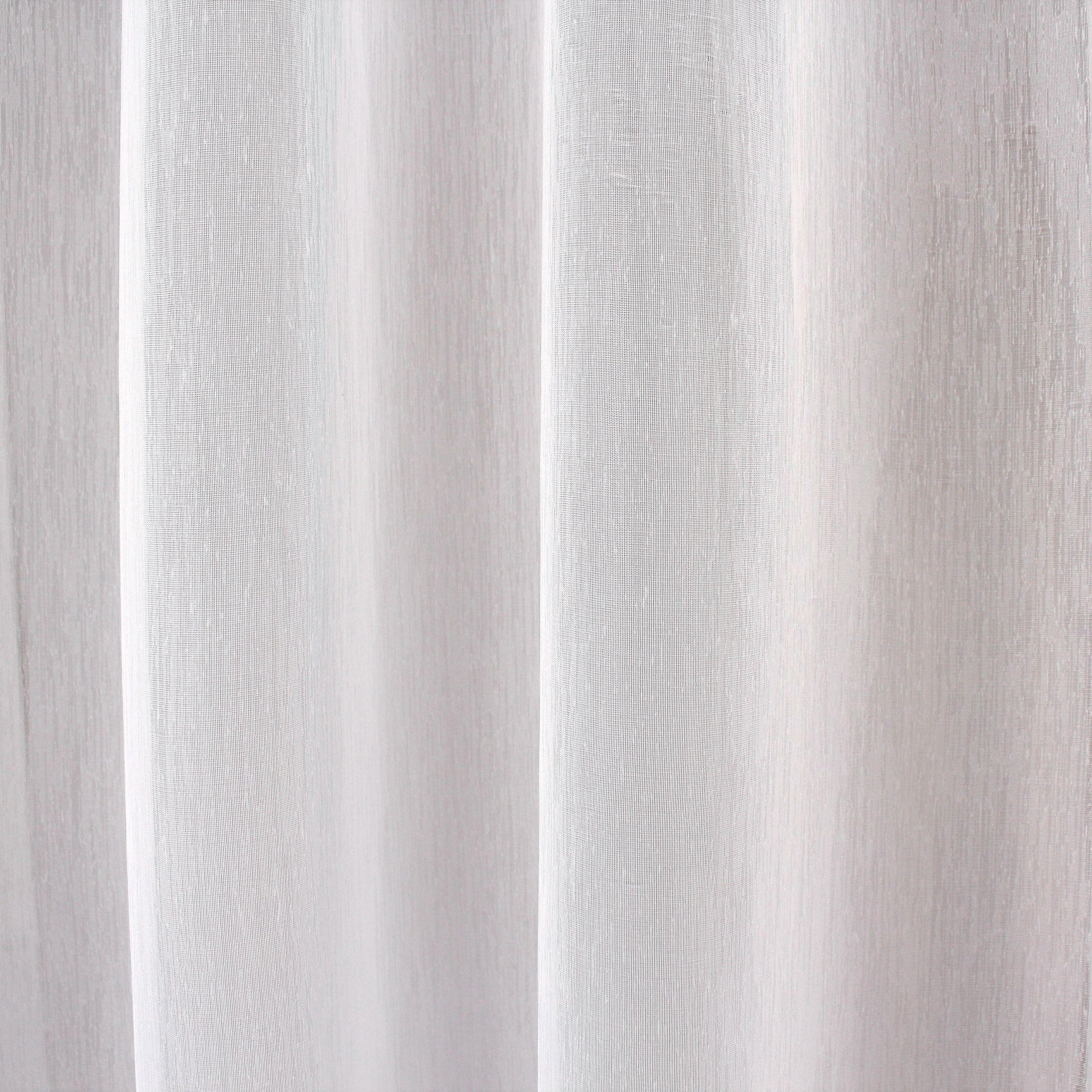 Voir la diapositive 4 : TOILINUX Voilage en tissu sablé effet satiné grande largeur SABLÉ - 300 x 240 cm - Blanc