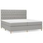 Voir la diapositive 2 : VIDAXL Sommier a lattes de lit avec matelas Gris clair 200x200cm Tissu