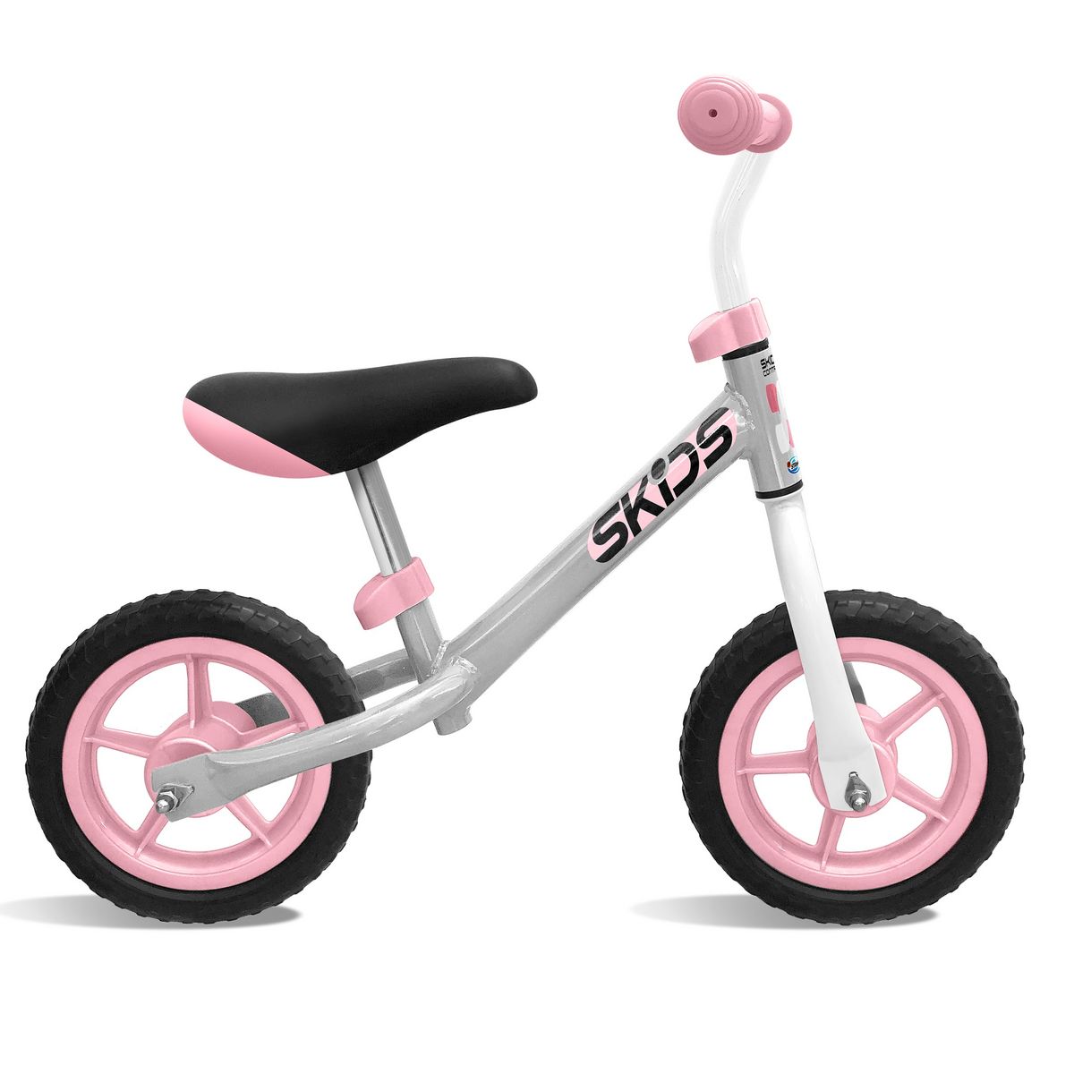 Skids Control Draisienne 10 pouces Kids Control - Grise et rose