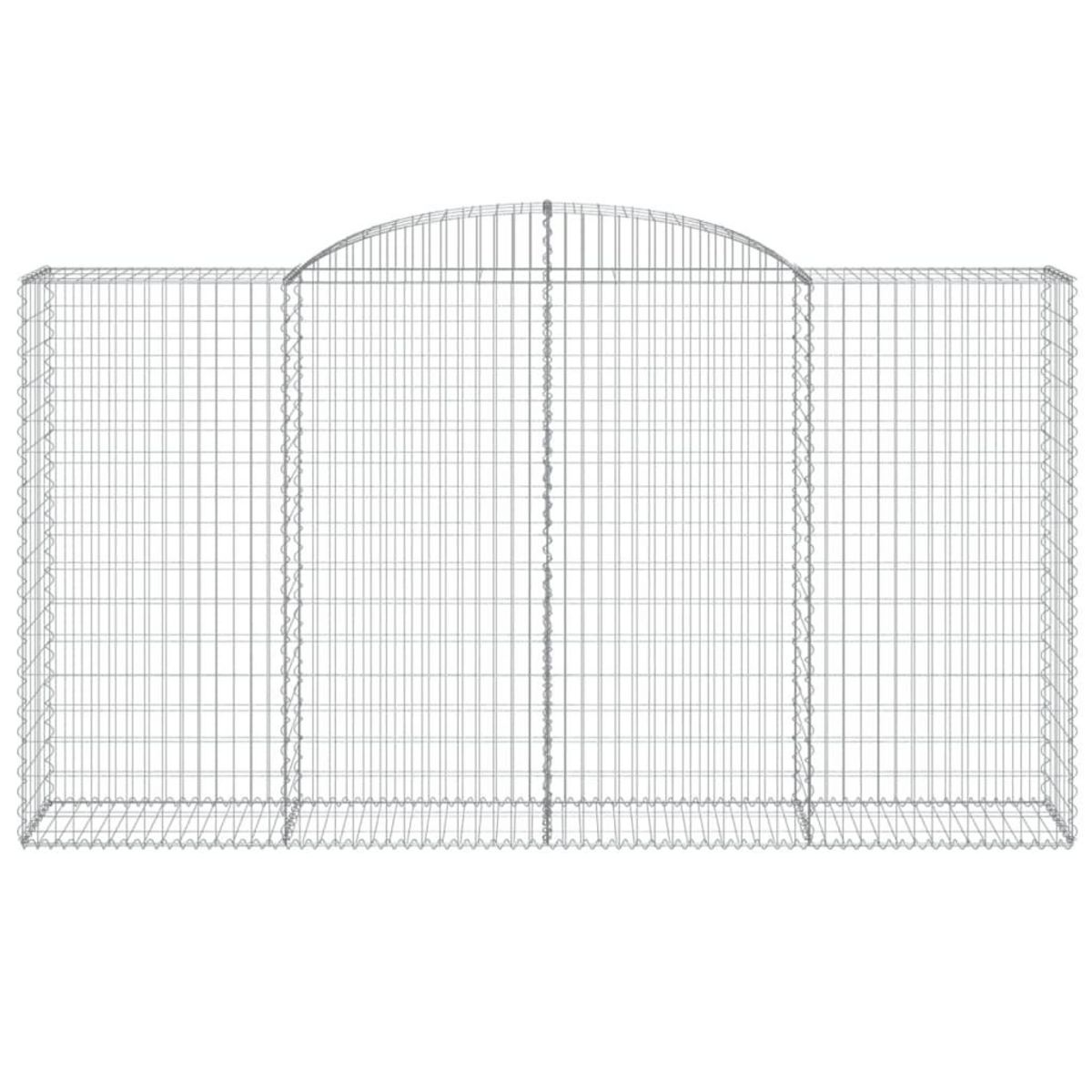 VIDAXL Paniers a gabions arques 15 pcs 300x50x160/180 cm fer galvanise