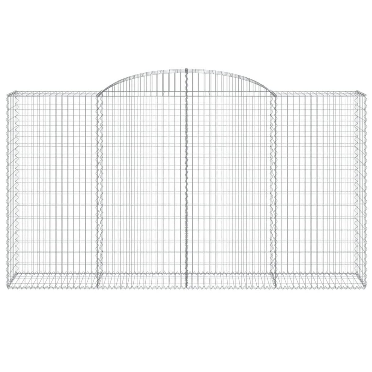 VIDAXL Paniers a gabions arques 15 pcs 300x50x160/180 cm fer galvanise