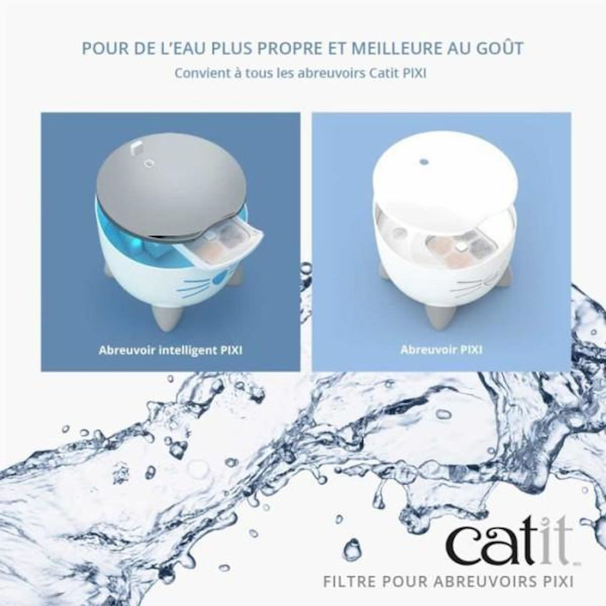MARKET24 CATIT 3 Filtres pour fontaine a eau PIXI