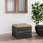 Voir la diapositive 1 : VIDAXL Repose-pied palette de jardin avec coussin Bois de pin