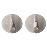 Paris Prix Lot de 2 Patères Adhésives Rondes  Fixeo  5cm Chrome