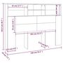 Voir la diapositive 6 : VIDAXL Armoire de tete de lit Sonoma gris 140x19x103,5 cm