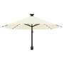Voir la diapositive 4 : VIDAXL Parasol mural de jardin avec LED 300 cm sable