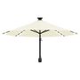 Voir la diapositive 4 : VIDAXL Parasol mural de jardin avec LED 300 cm sable