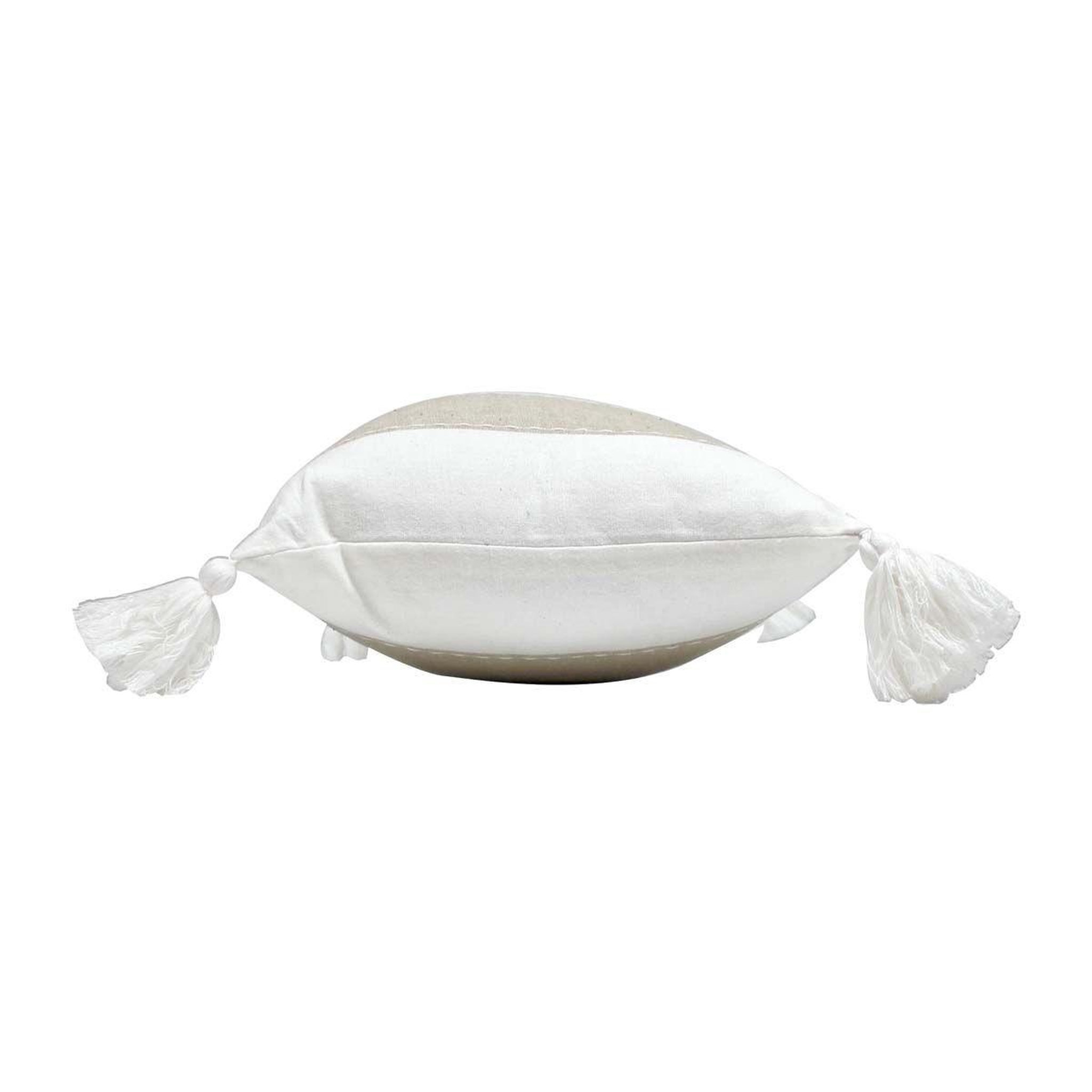 Voir la diapositive 3 : Douceur d'Intérieur Coussin déco à pompons  iliade  30x50cm gris