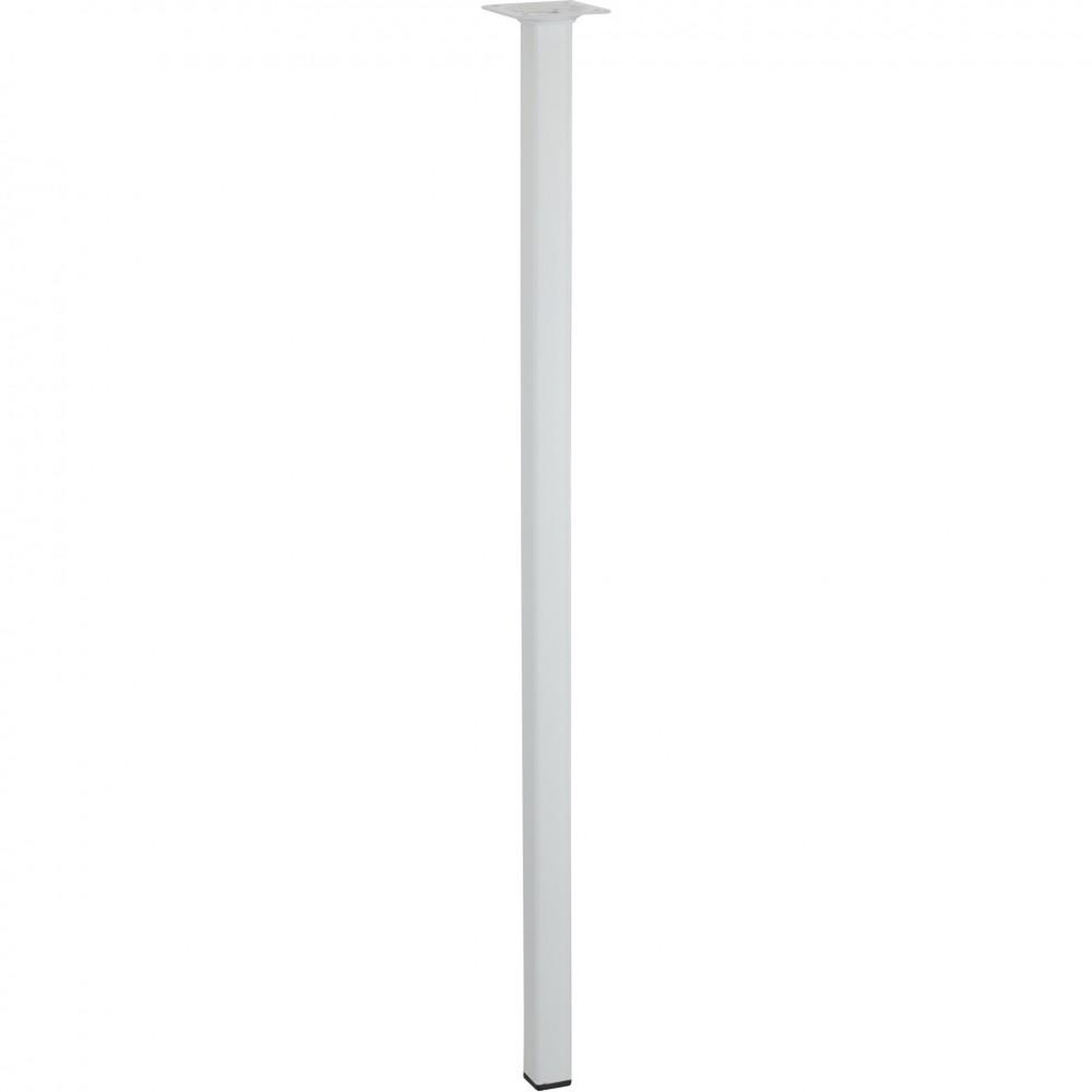 CENTRALE BRICO Pied de table basse carré fixe acier époxy blanc, 70 cm