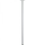CENTRALE BRICO Pied de table basse carré fixe acier époxy blanc, 70 cm