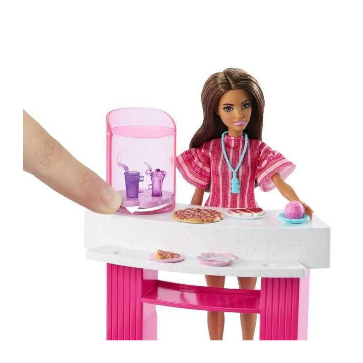 BARBIE Barbie - Coffret Piscine de Reve - Toboggan et jacuzzi - Plus de 20 accessoires - Barbie - JFP01