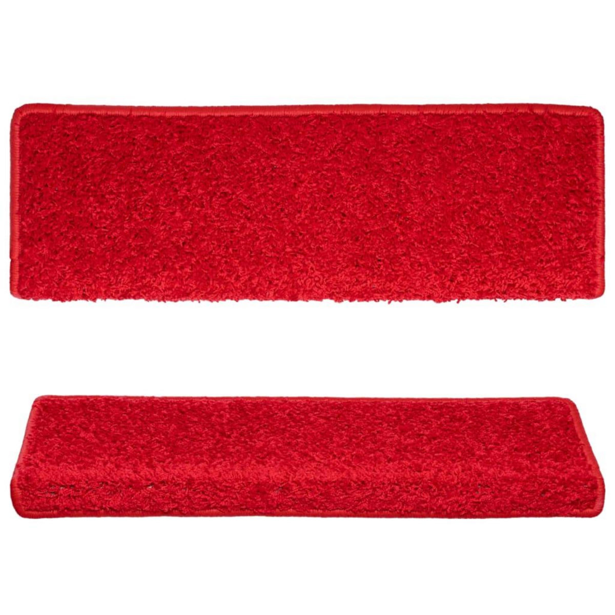 VIDAXL Tapis d'escalier 15 pcs 65x21x4 cm Rouge