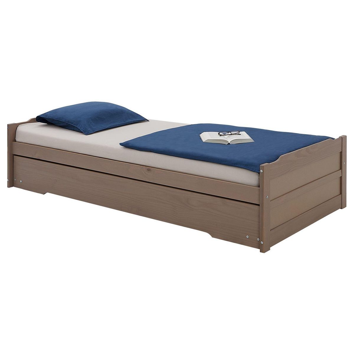 IDIMEX Lit gigogne LORENA en pin massif, 90 x 190 cm