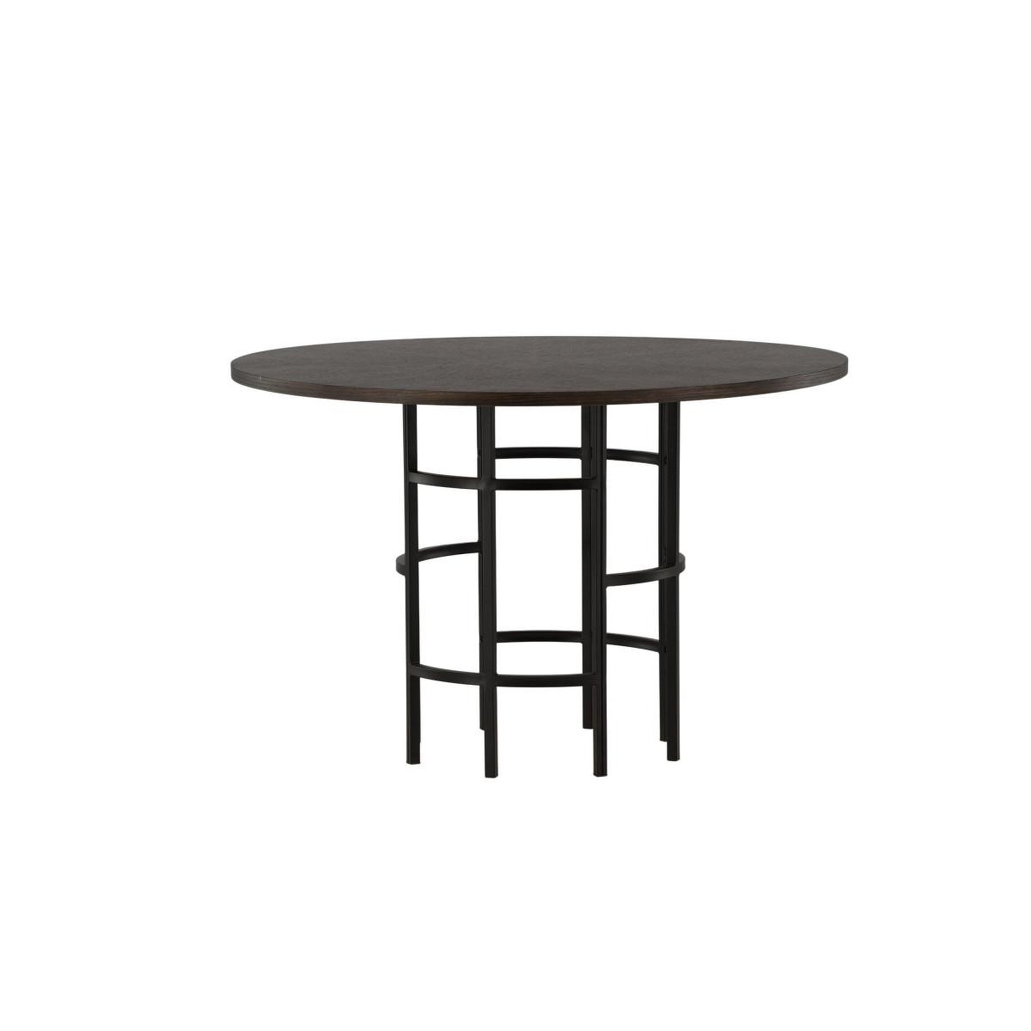 Voir la diapositive 2 : Paris Prix Table à manger ronde  copenhagen  115cm marron