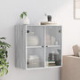 Voir la diapositive 3 : VIDAXL Armoire murale avec portes en verre sonoma gris 68x37x68,5 cm