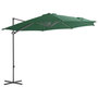 Voir la diapositive 1 : VIDAXL Parasol de jardin en porte-a-faux avec mat en acier vert
