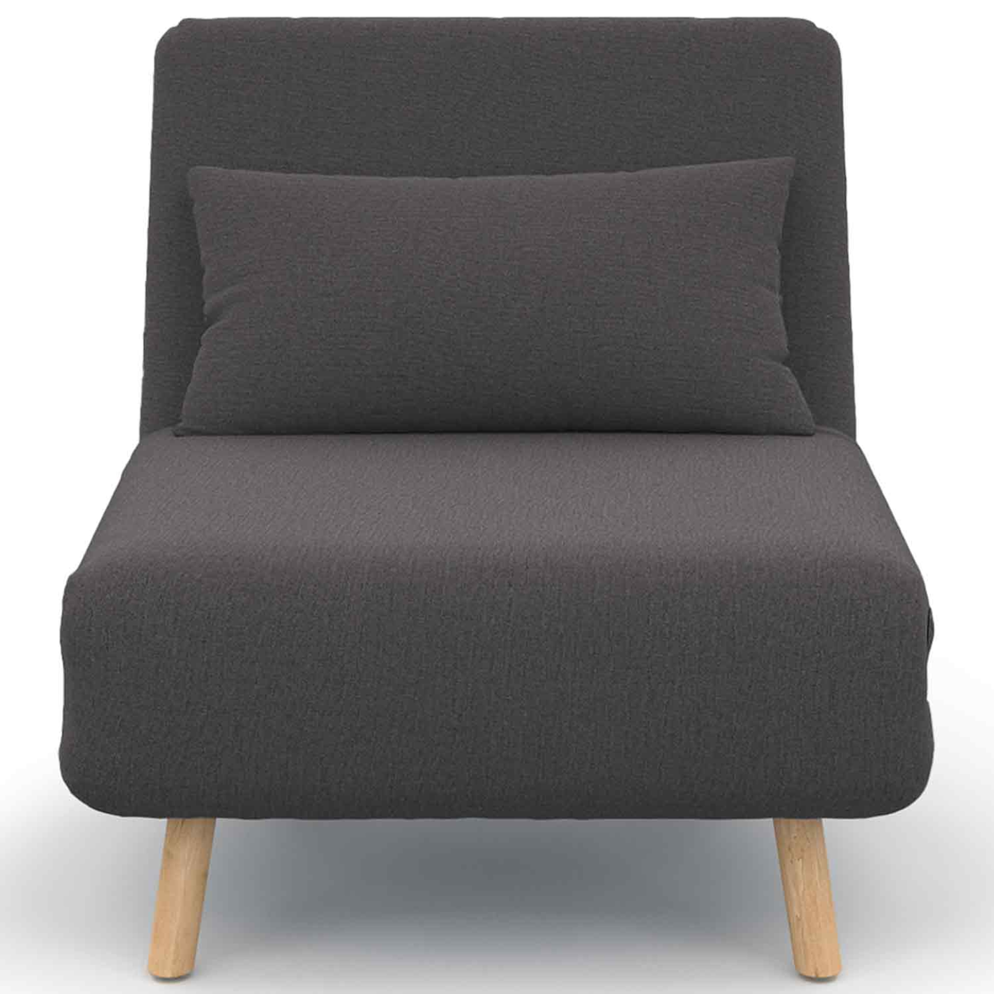 Voir la diapositive 4 : ID MARKET Fauteuil convertible romeo lit d'appoint 1 place 80x190 cm tissu gris anthracite
