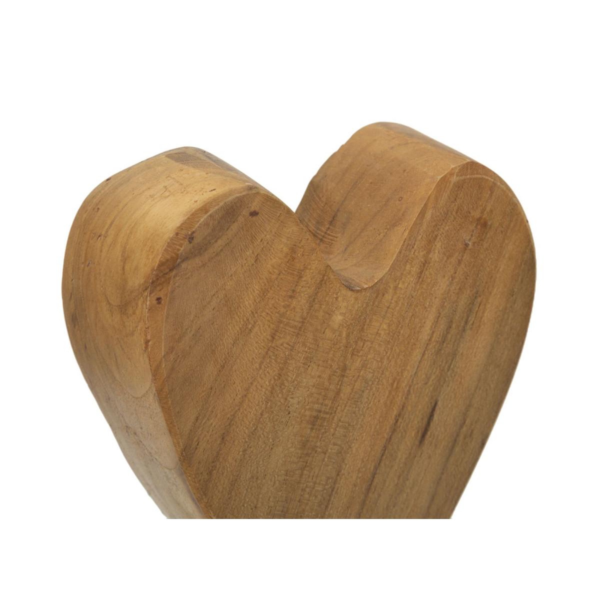 Voir la diapositive 5 : Paris Prix Objet déco en teck  cœur  25cm naturel