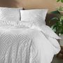 Voir la diapositive 2 : Paris Prix Parure de Lit 3 Pièces  Heltie  260x240cm Blanc