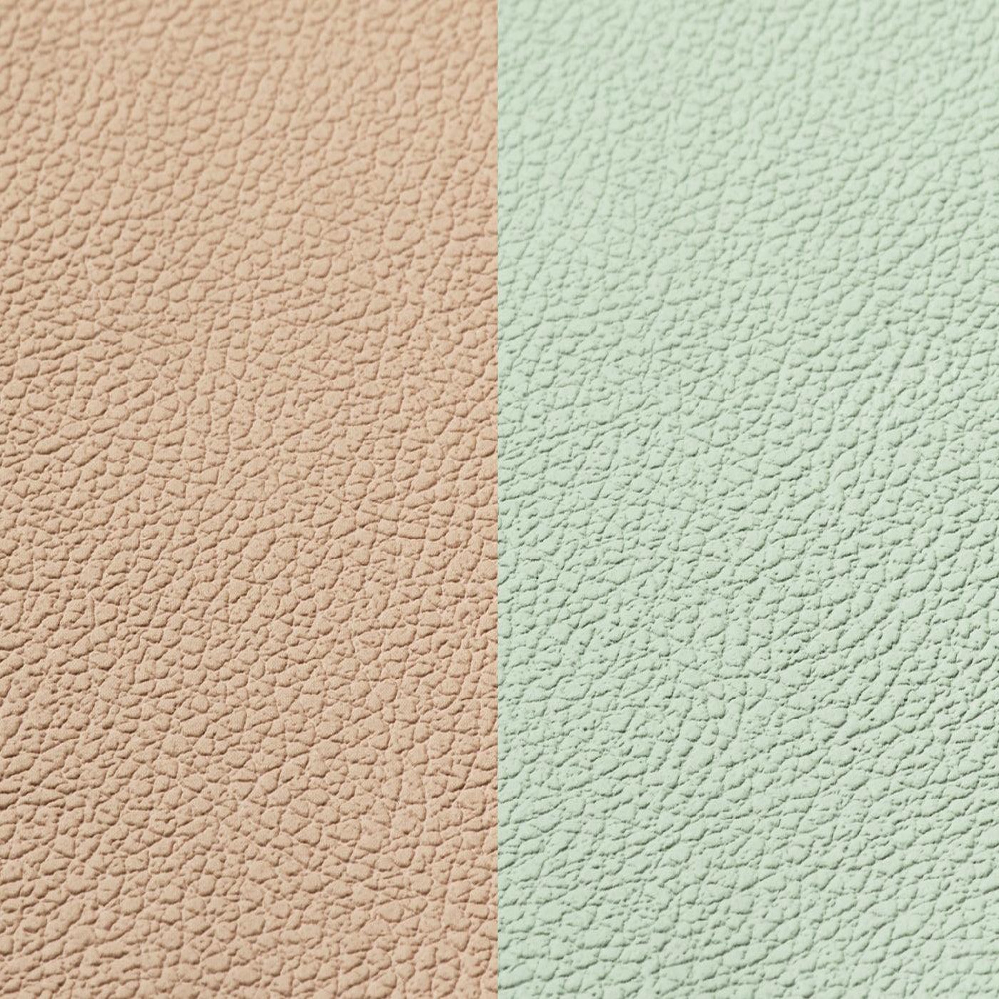 Voir la diapositive 4 : BJORN Sous-verre rond réversible - 6 pièces - cuir recyclé rose pâle et vert pâle
