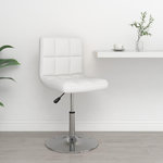 VIDAXL Tabouret de bar Blanc Similicuir